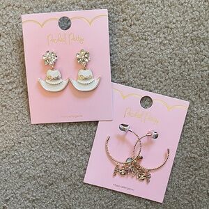 Packed Party Bridal Earrings - Two Pairs